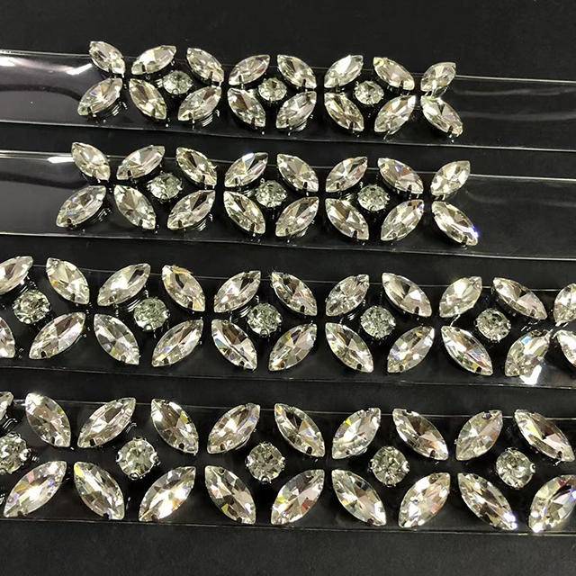 Semi-Finished Shoes Accessories Rhinestone Bling Decoration Welt Ornament Vamp Sandal Uppers for Shoe - Image 2