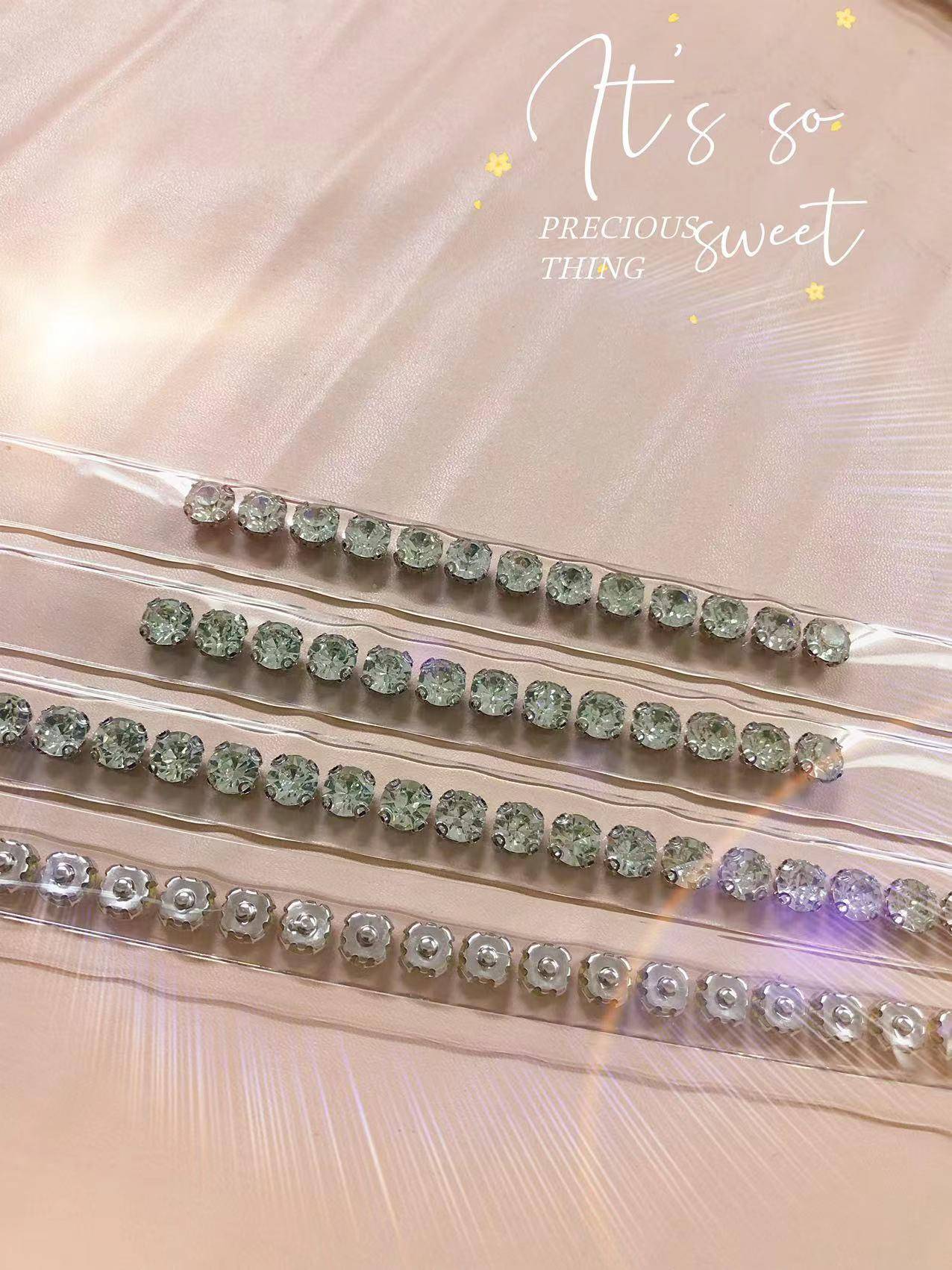 Hot Selling Crystal Diy Diamond Shoes Upper Lady Sandals Trimming Welt Ornament TPU Rhinestone Shoes Upper - Image 2