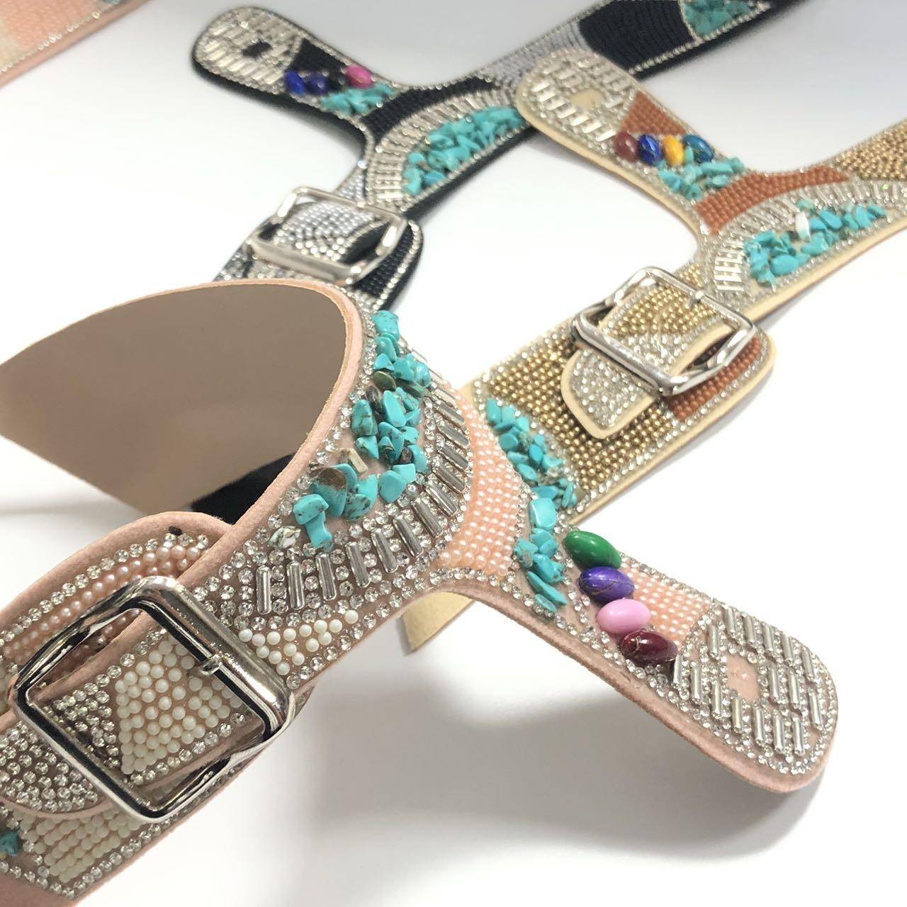 Wholesale Sandal Shoes Upper Rhinestone Mesh Fashion Accessories Factory Direct Sales - Image 6