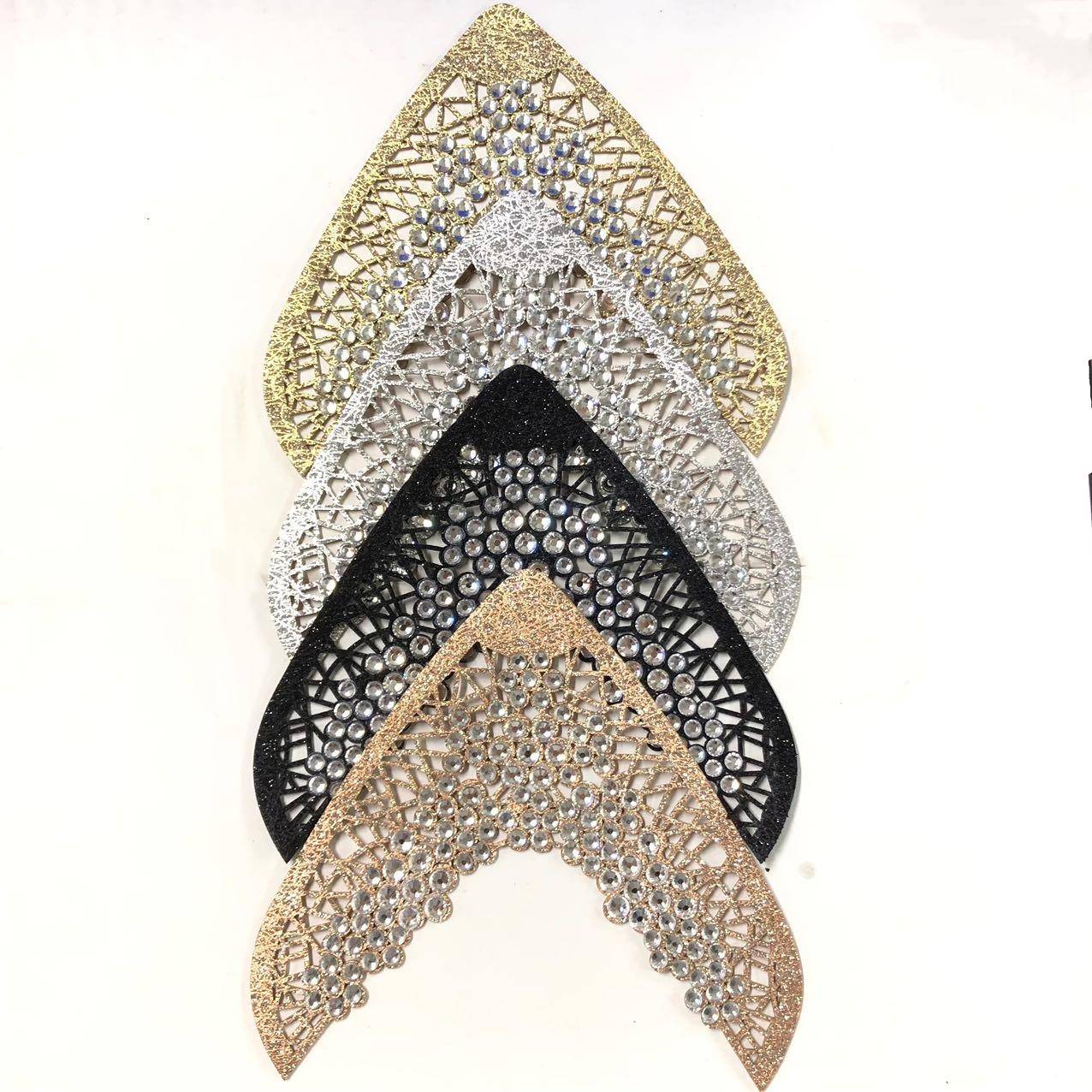 Women's Ethnic Style Southeast Asian Rhinestone & Charm Decorated Sandals Semi-Finished Shoe Uppers