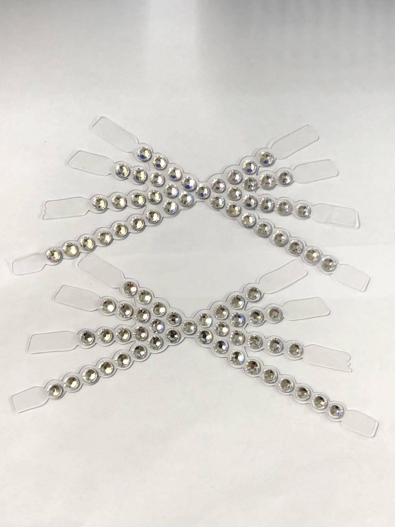 High Heels Sandals Decoration Lady Shoes Vamp Accessories Transparent I-shaped Rhinestone Upper