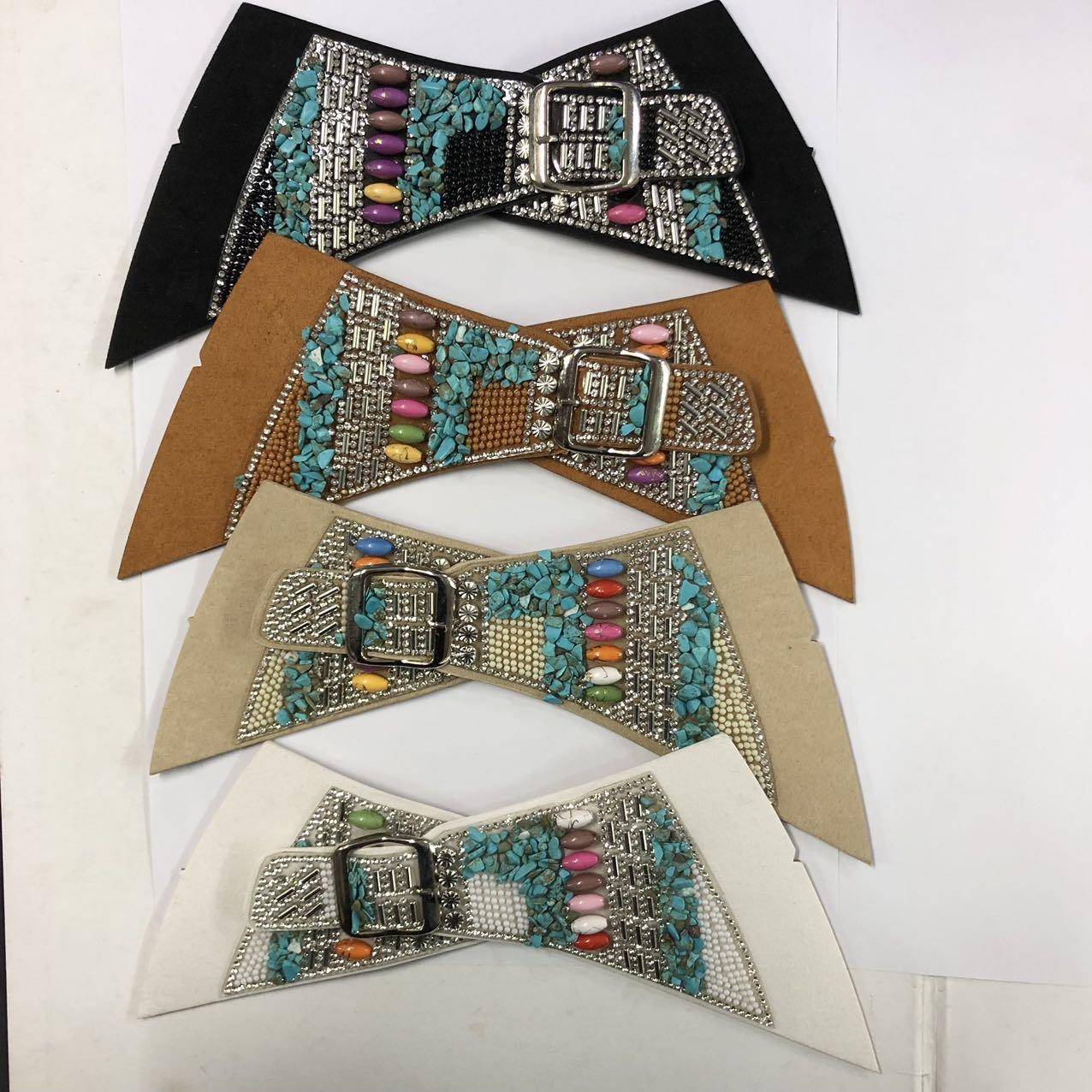 European American Southeast Asian Ethnic Style Rhinestone Sandals Semi-Finished Shoe Uppers for Rhinestone Garment Accessories