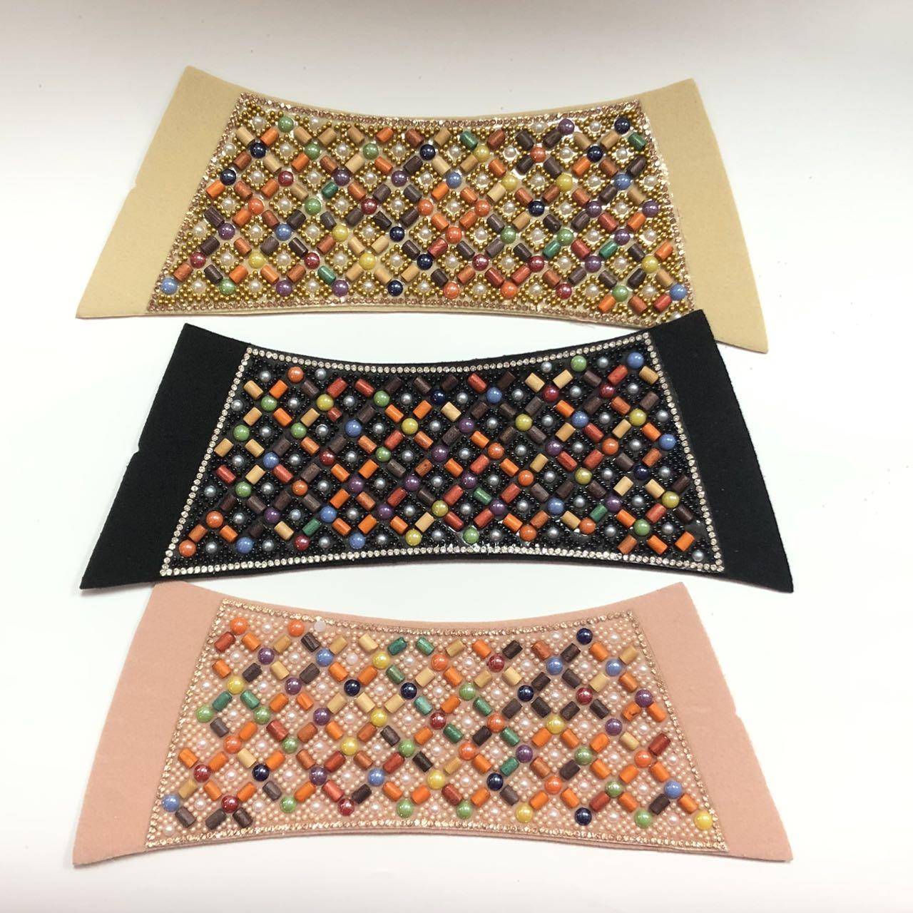 Customized Woven Diamond Pearl Sandals Accessories Semi-finished Processing of Rhinestone Slipper Uppers