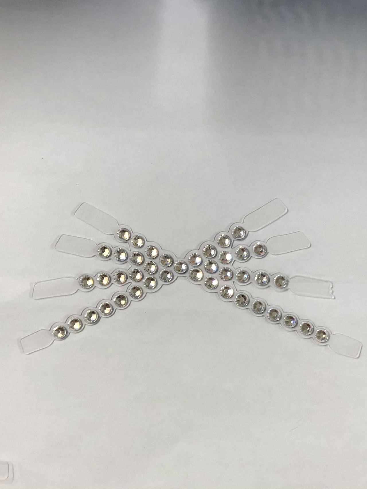 High Heels Sandals Decoration Lady Shoes Vamp Accessories Transparent I-shaped Rhinestone Upper - Image 5