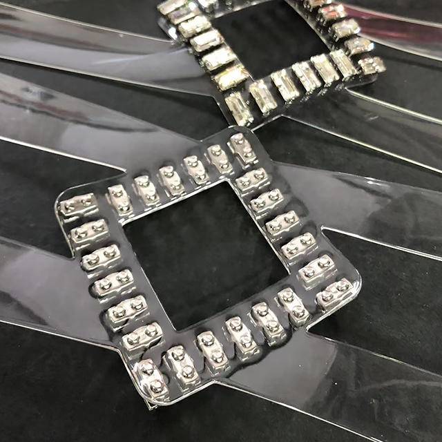 Women's Sandals Slippers Shoe Uppers Glass Sparkling Diamond Rhinestone Hot Stamping - Image 5