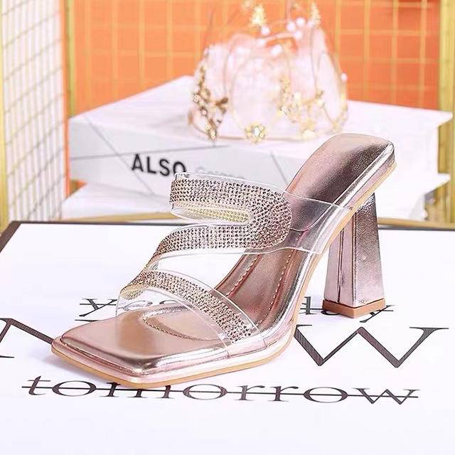 Customized Women's Sandals Fashion-Accessories with Rhinestone and CHARM Upper Decorative Shoe Parts - Image 6