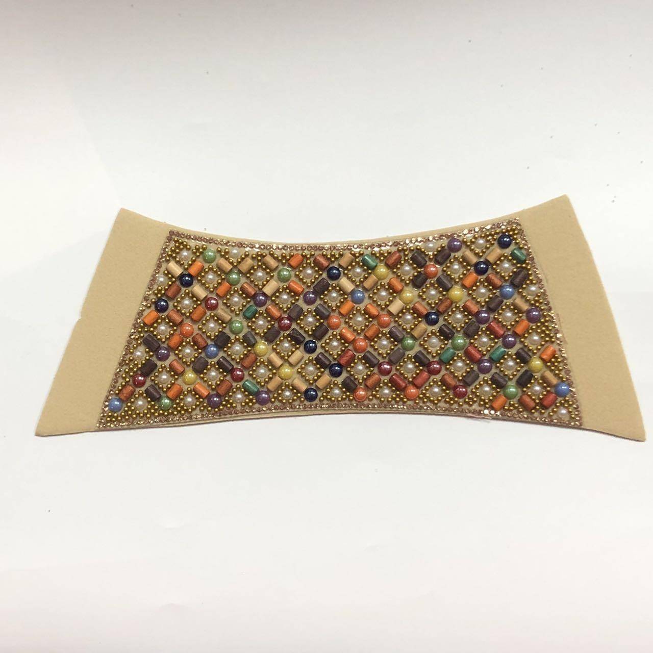 Customized Woven Diamond Pearl Sandals Accessories Semi-finished Processing of Rhinestone Slipper Uppers - Image 4
