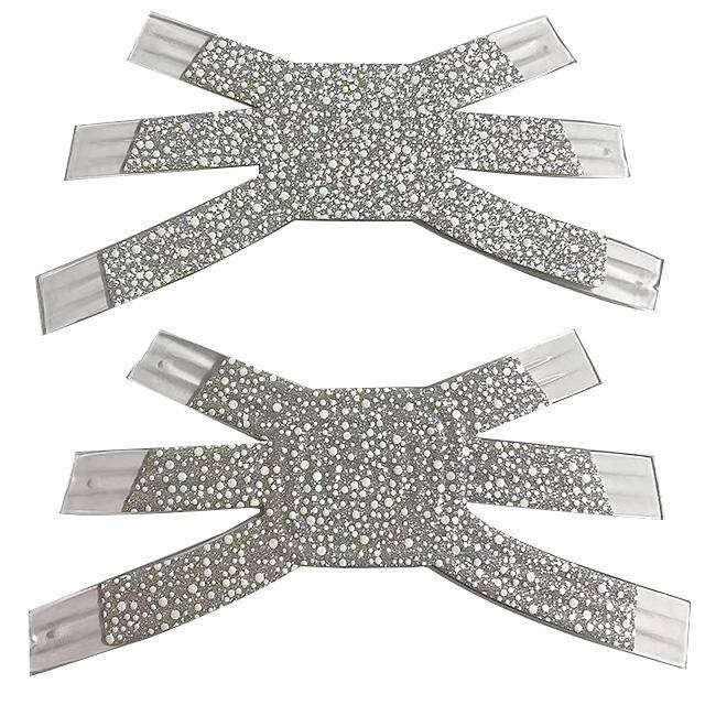 Factory Direct Sales TPU Glass Rhinestone Upper Fashion Sandal Accessories High Heel Shoe Flower Shoe Material - Image 6