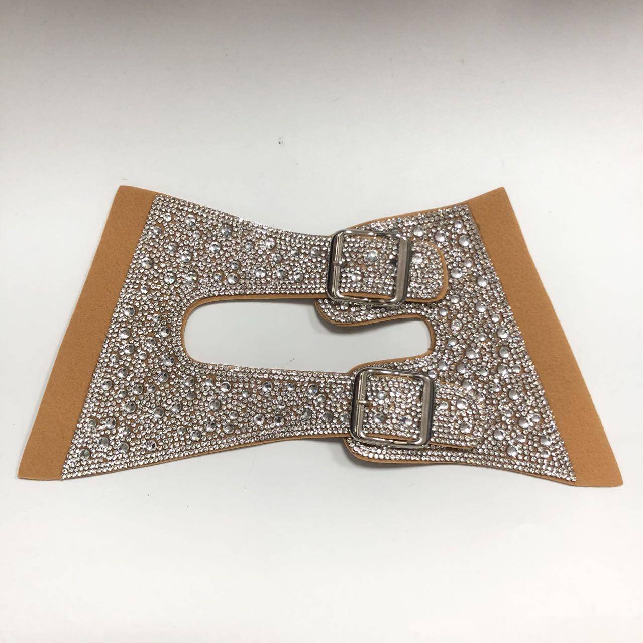 Ladies Semi-Finished Shoe Uppers with Diamond Decoration for Comfortable Casual Sandals - Made in China - Image 6