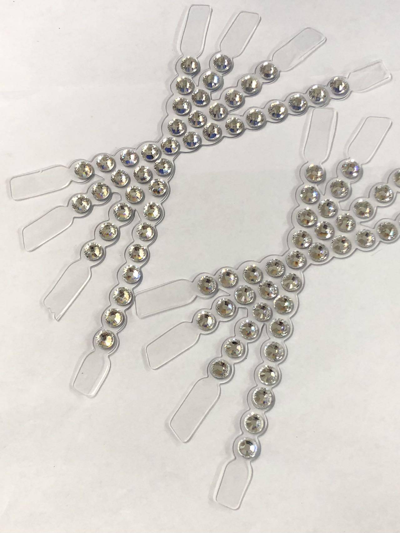 High Heels Sandals Decoration Lady Shoes Vamp Accessories Transparent I-shaped Rhinestone Upper - Image 3