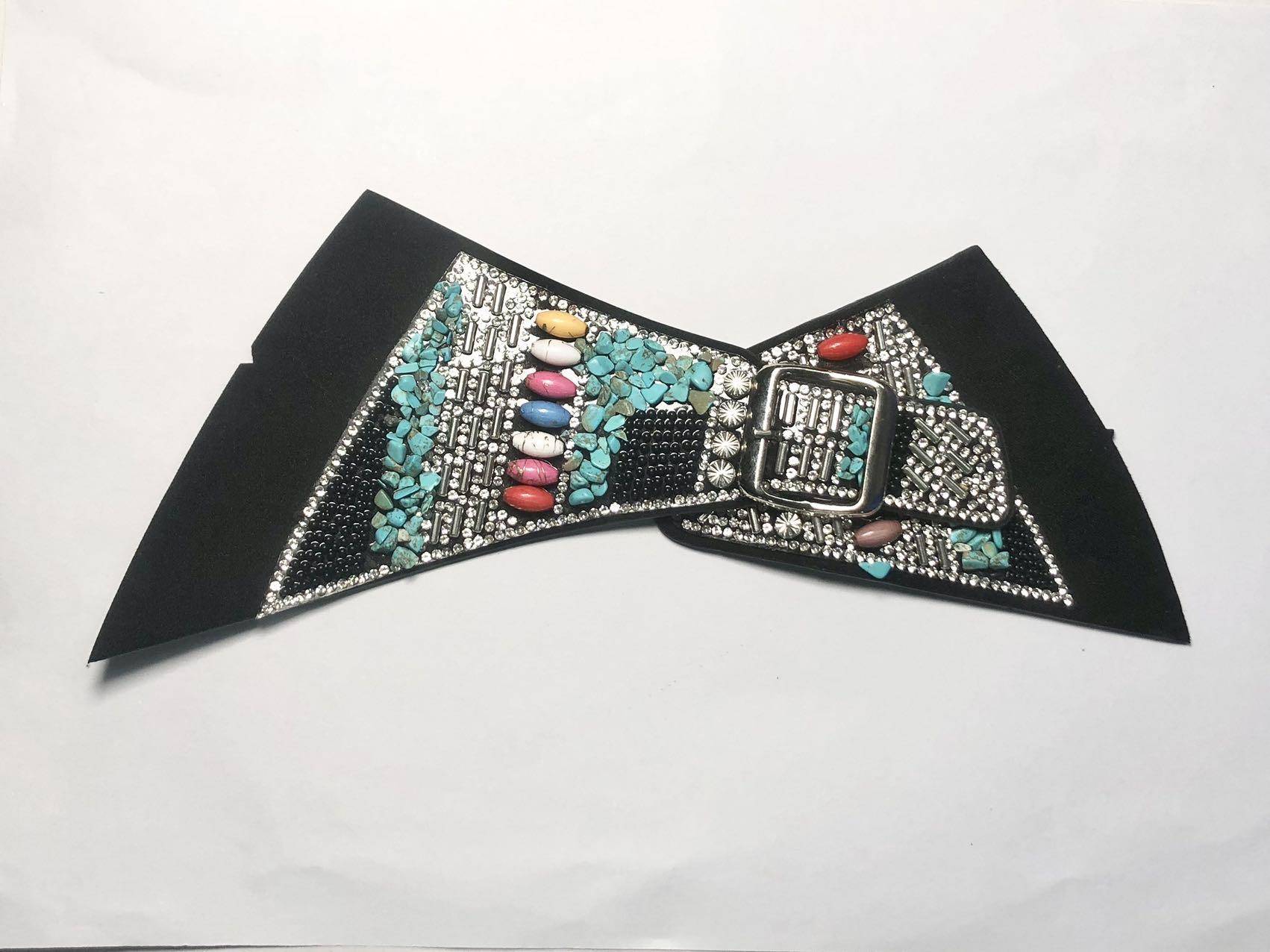 European American Southeast Asian Ethnic Style Rhinestone Sandals Semi-Finished Shoe Uppers for Rhinestone Garment Accessories - Image 5