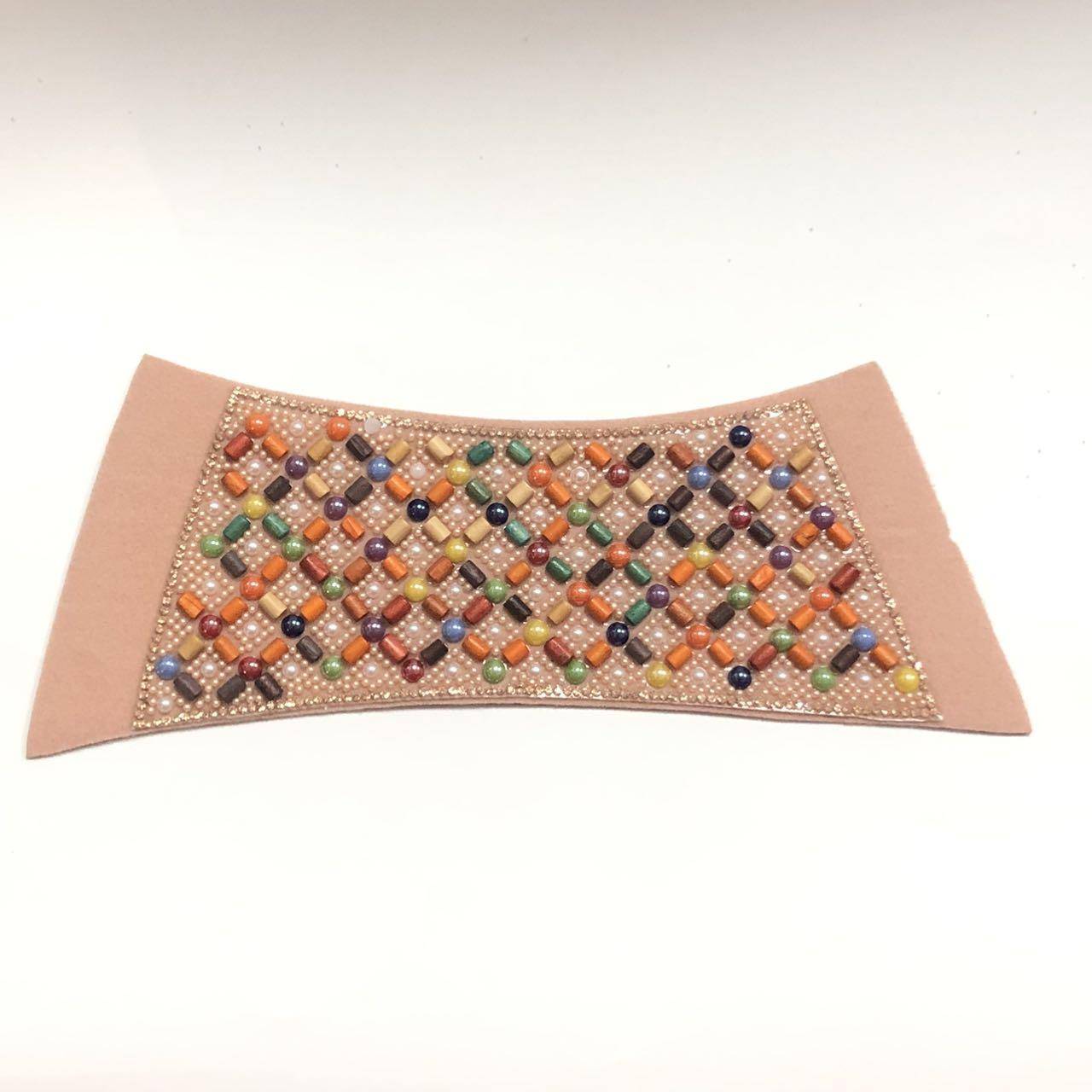 Customized Woven Diamond Pearl Sandals Accessories Semi-finished Processing of Rhinestone Slipper Uppers - Image 3