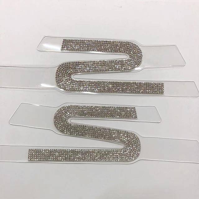 Customized Women's Sandals Fashion-Accessories with Rhinestone and CHARM Upper Decorative Shoe Parts - Image 4