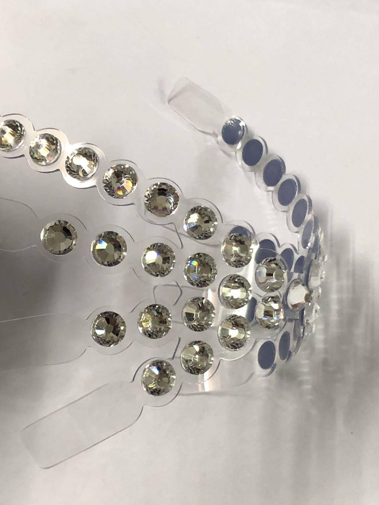 High Heels Sandals Decoration Lady Shoes Vamp Accessories Transparent I-shaped Rhinestone Upper - Image 2