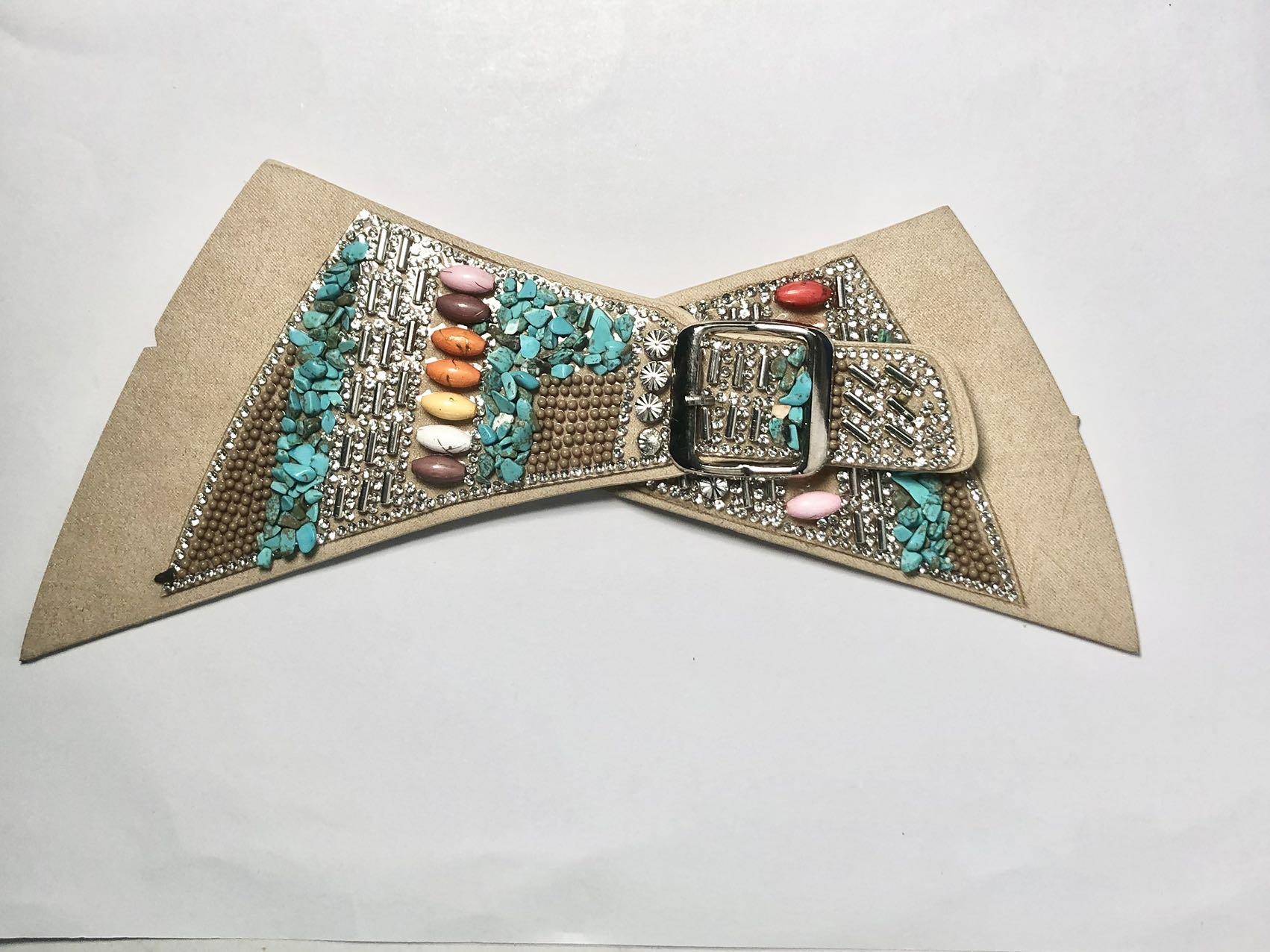 European American Southeast Asian Ethnic Style Rhinestone Sandals Semi-Finished Shoe Uppers for Rhinestone Garment Accessories - Image 4