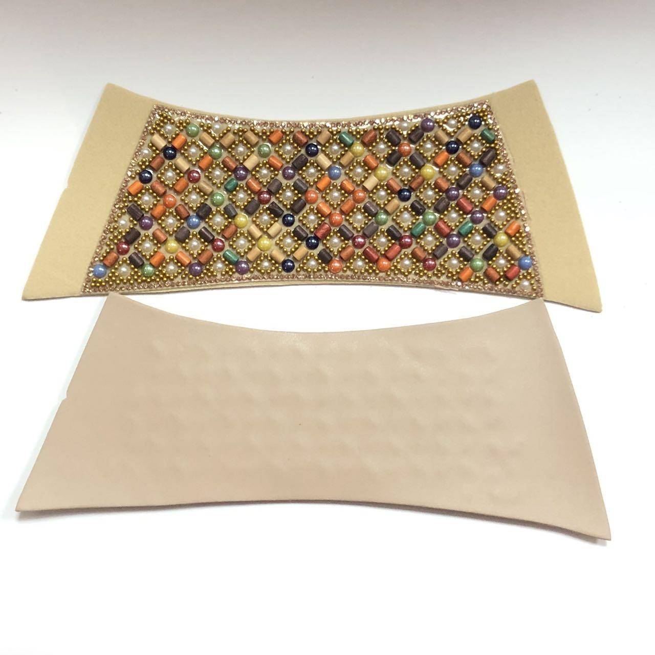 Customized Woven Diamond Pearl Sandals Accessories Semi-finished Processing of Rhinestone Slipper Uppers - Image 2