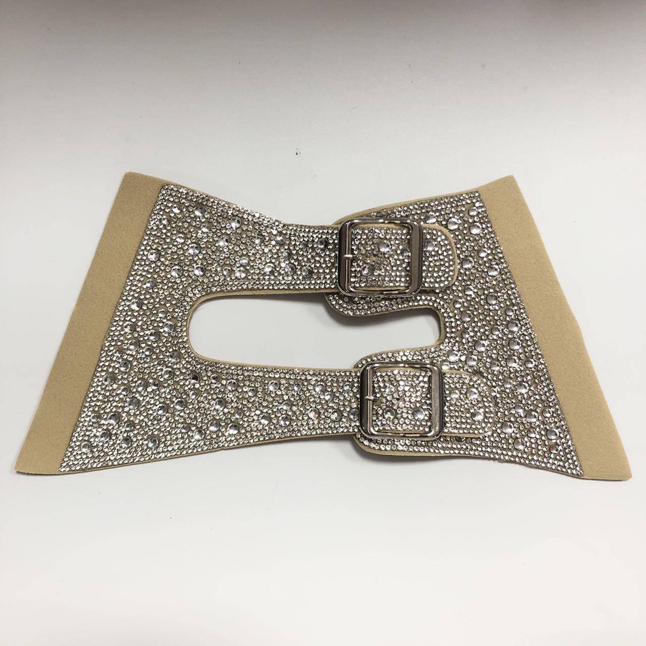 Ladies Semi-Finished Shoe Uppers with Diamond Decoration for Comfortable Casual Sandals - Made in China - Image 4