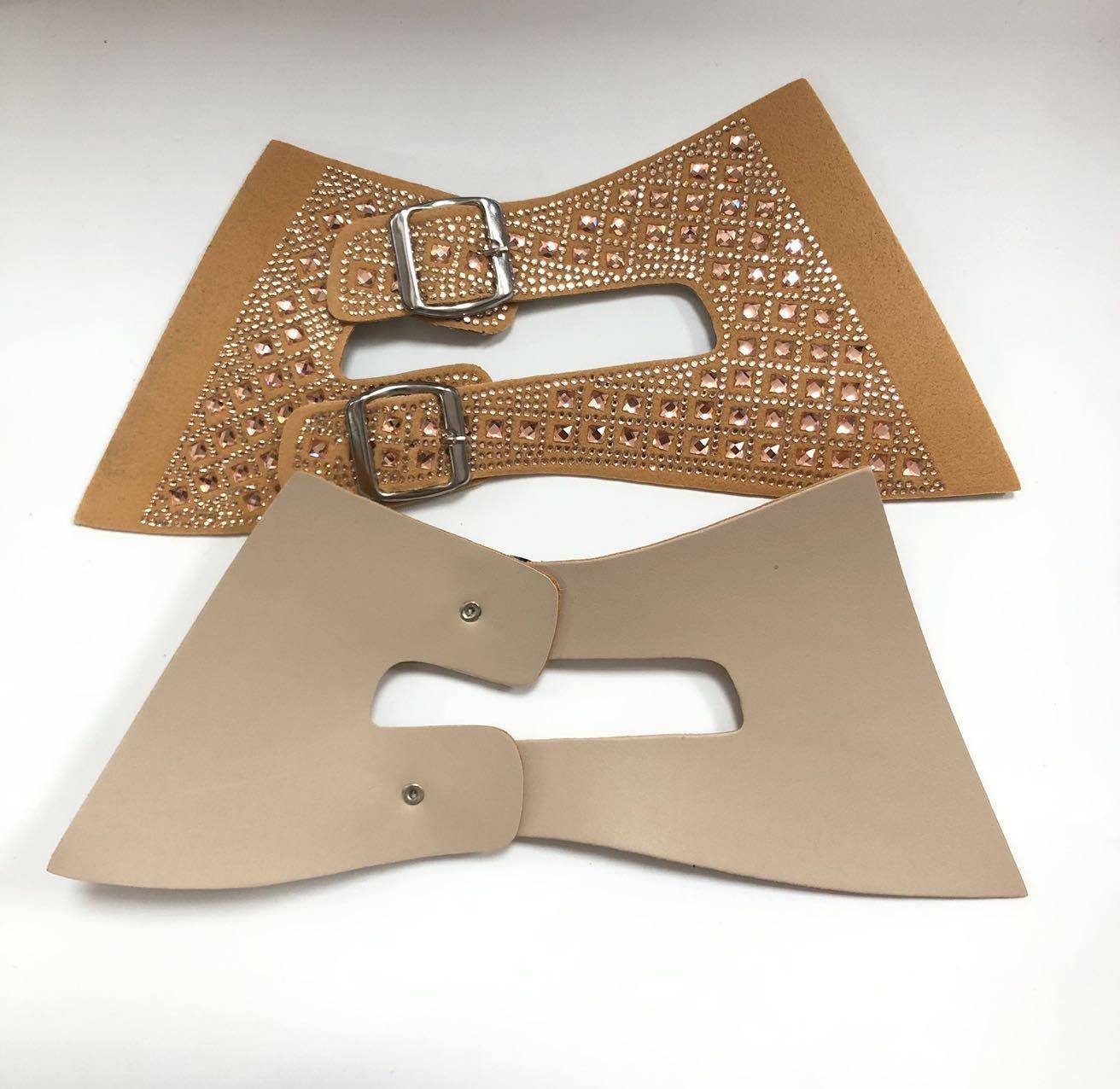 Custom rhinestone sandals slippers upper semi-finished products Factory direct sales accessories wholesale - Image 3