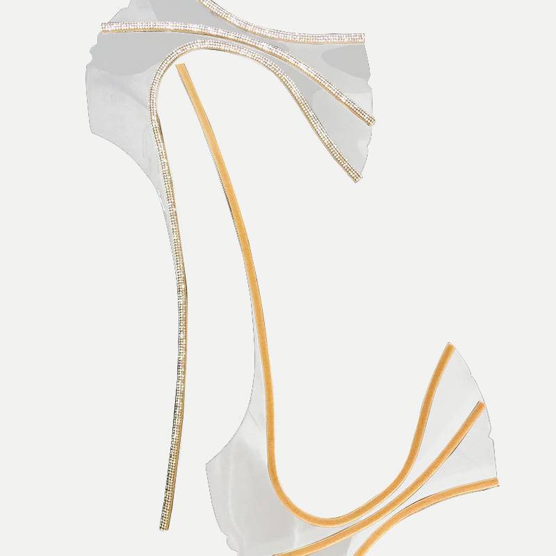 Hot Selling Crystal Diy Diamond Shoes Upper Lady Sandals Trimming Welt Ornament TPU Rhinestone Shoes Upper - Image 3