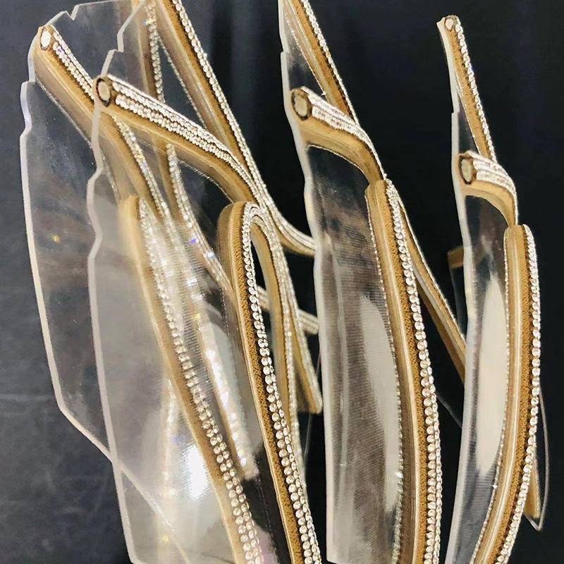 Hot Selling Crystal Diy Diamond Shoes Upper Lady Sandals Trimming Welt Ornament TPU Rhinestone Shoes Upper - Image 2