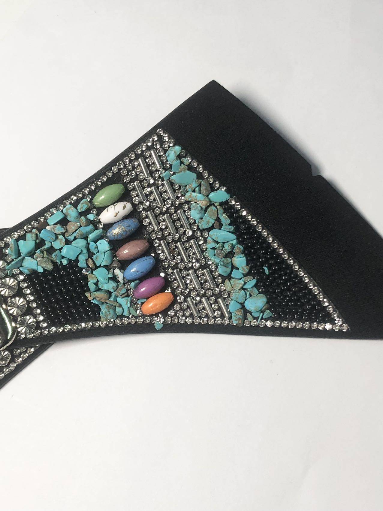 European American Southeast Asian Ethnic Style Rhinestone Sandals Semi-Finished Shoe Uppers for Rhinestone Garment Accessories - Image 2