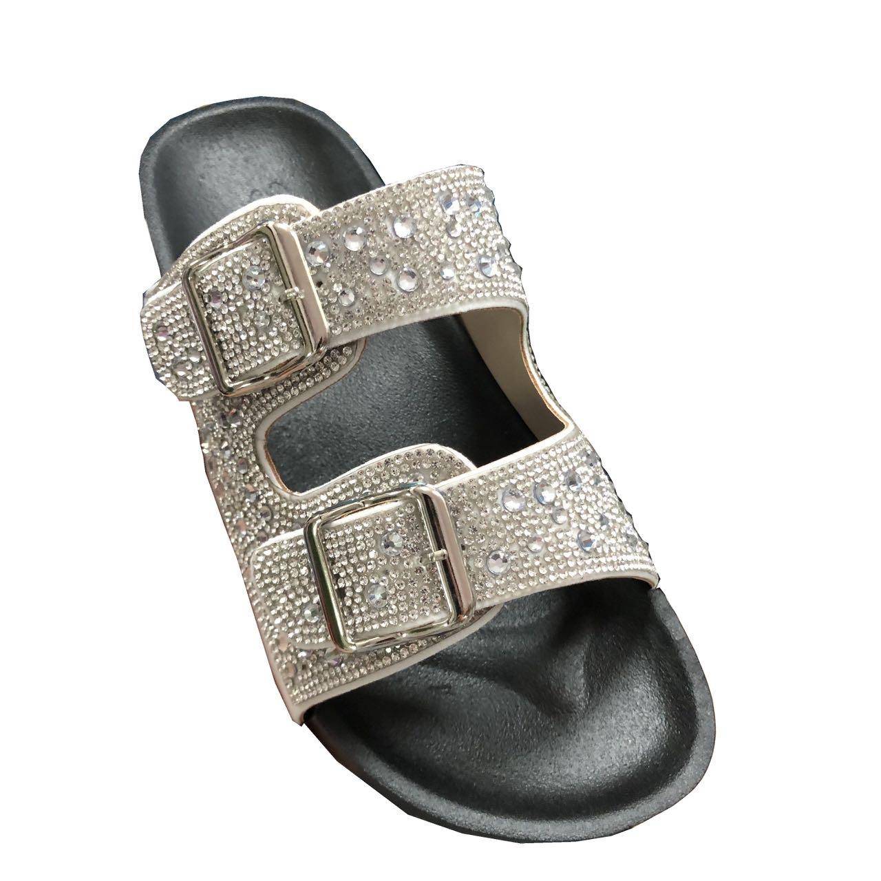 Ladies Semi-Finished Shoe Uppers with Diamond Decoration for Comfortable Casual Sandals - Made in China - Image 2