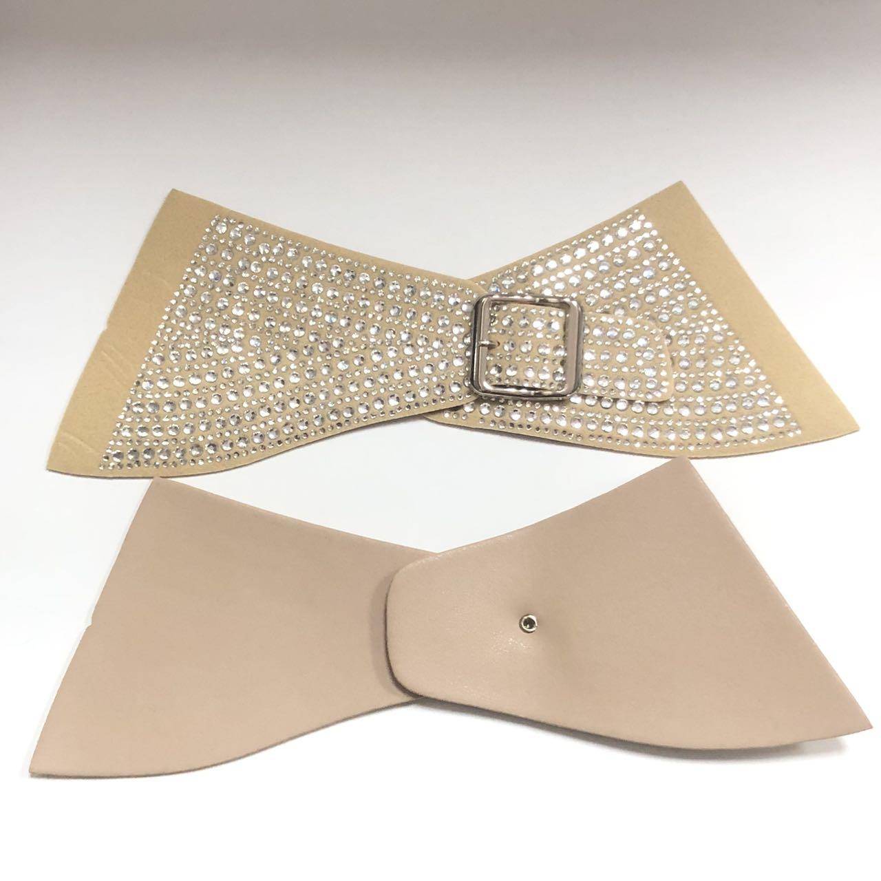 Wholesale Latest Women's Summer Sandals Semi-Finished Shoe Uppers Decorated with Rhinestones and Mini Beads