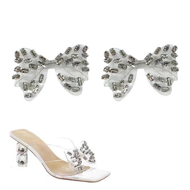 Hot Sale Rhinestone Shoes Upper Lady Sandals ForShoes Upper Trimming Welt Ornament