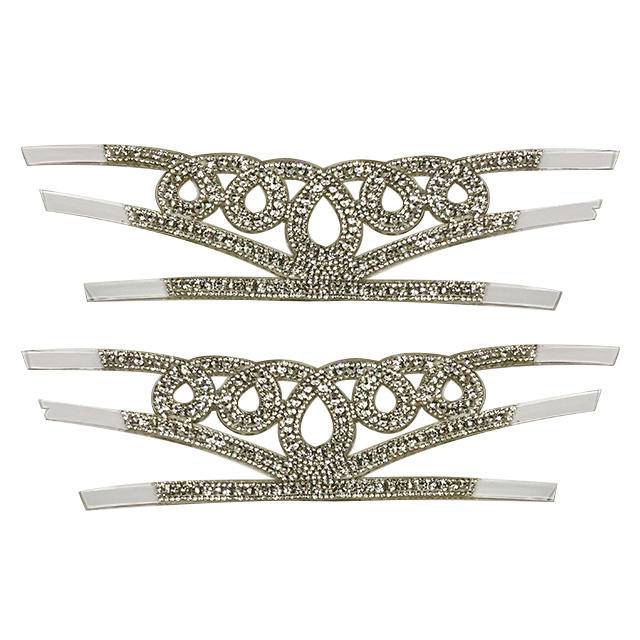 Factory Lady's Sandal Accessory Footwear Material Design Faux Diamond Rhinestone Women's Sandal Upper