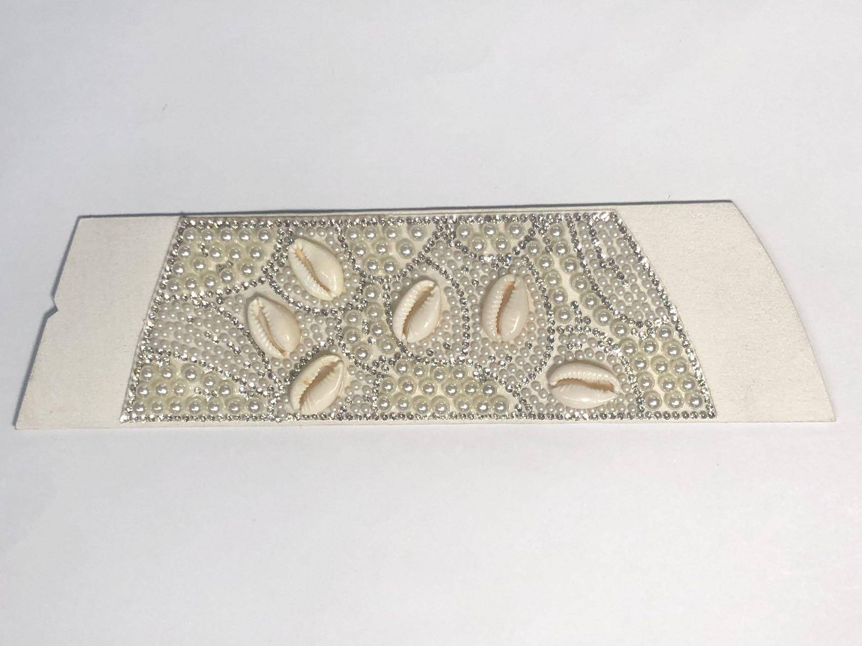 White Glass Beads Enlarge Size Shoes Buckle Upper with PU Lining Glue on Sandal Shoes As Decoration Hot Selling