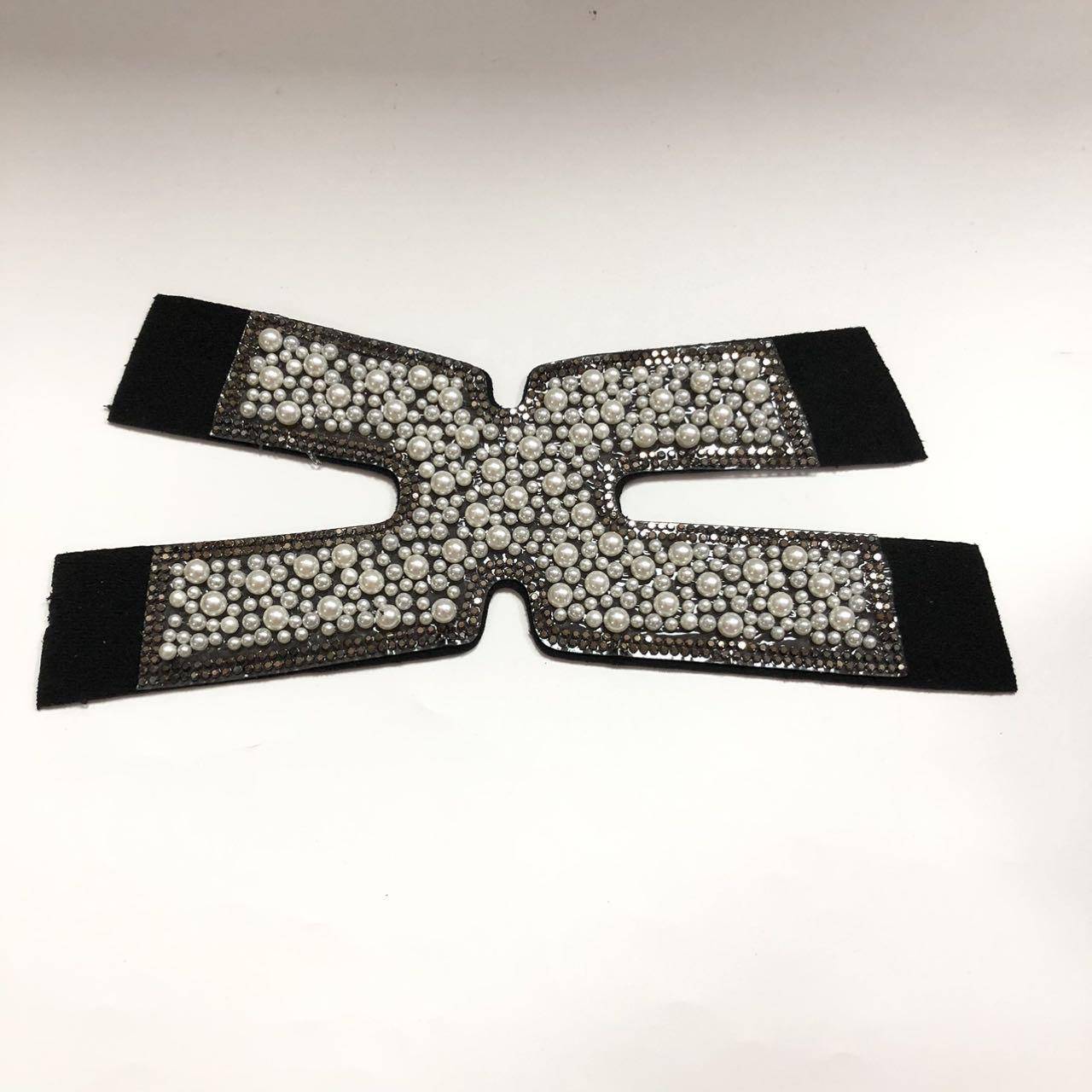 Wholesale Diamond Decorative Stripe Shoe Upper Materials with Lazy Laces Rhinestone Glass Shoe Accessories - Image 4