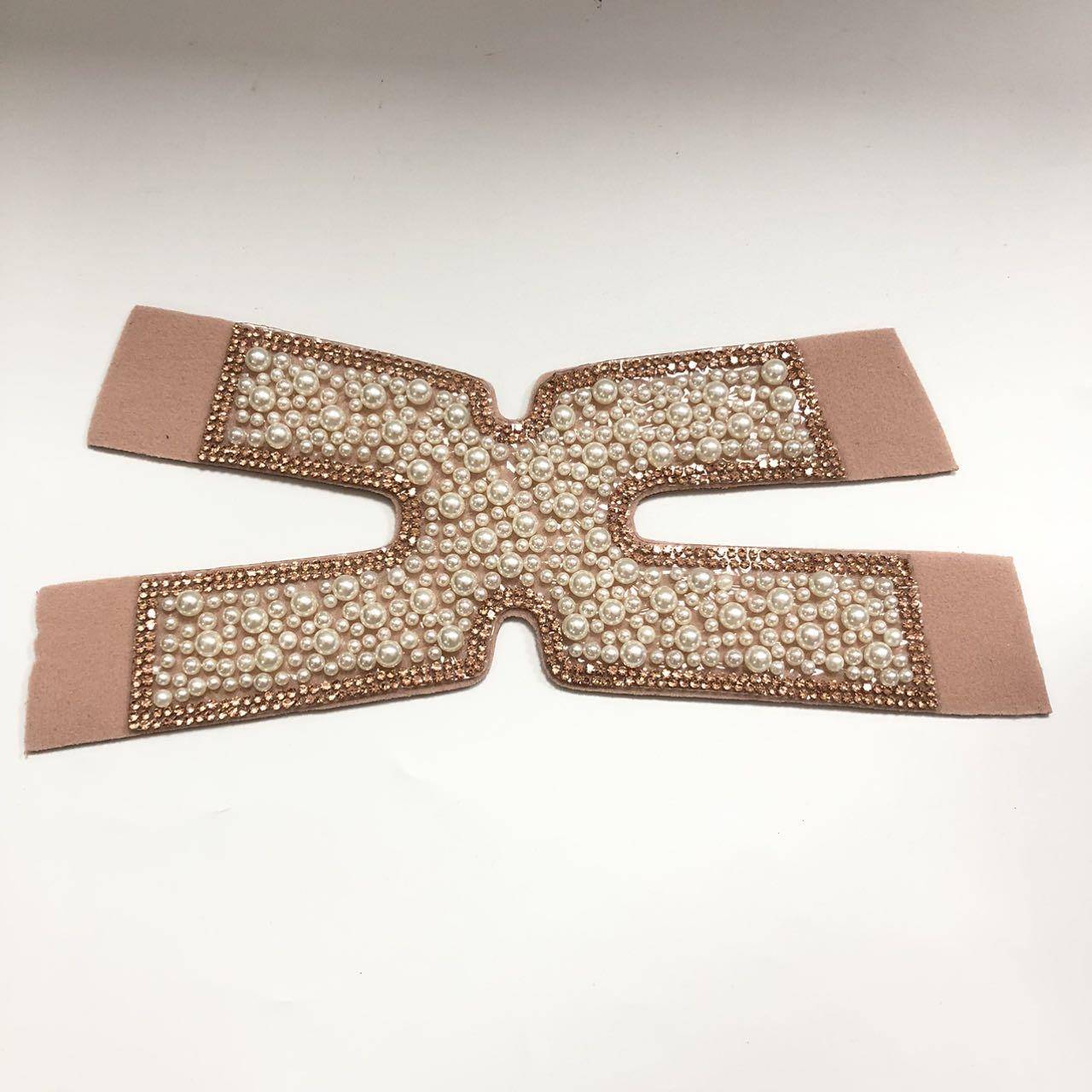 Wholesale Diamond Decorative Stripe Shoe Upper Materials with Lazy Laces Rhinestone Glass Shoe Accessories - Image 3
