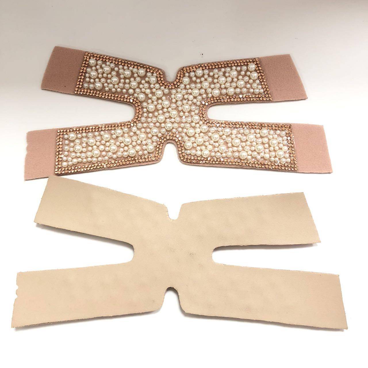 Wholesale Diamond Decorative Stripe Shoe Upper Materials with Lazy Laces Rhinestone Glass Shoe Accessories - Image 2
