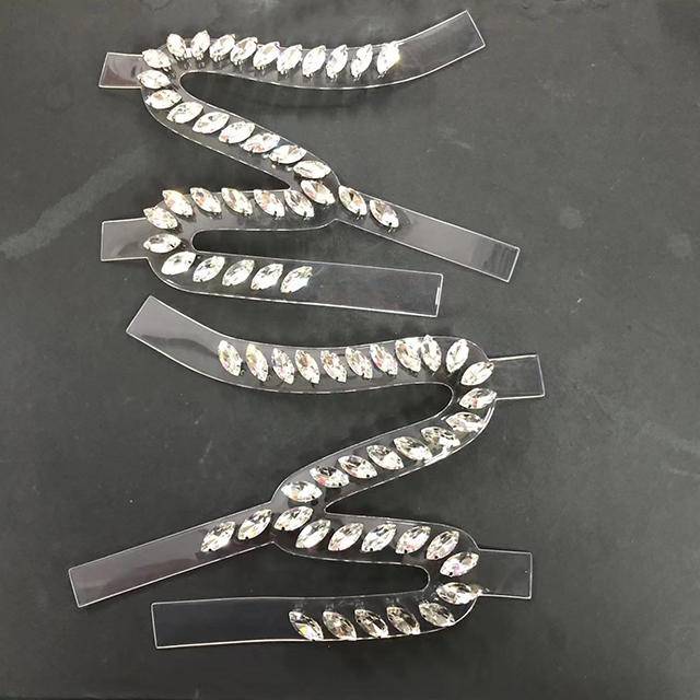 New Style Transparent TPU Rhinestone Upper Shoe Ornament Sandal Slipper Shoe Material Accessories - Image 3