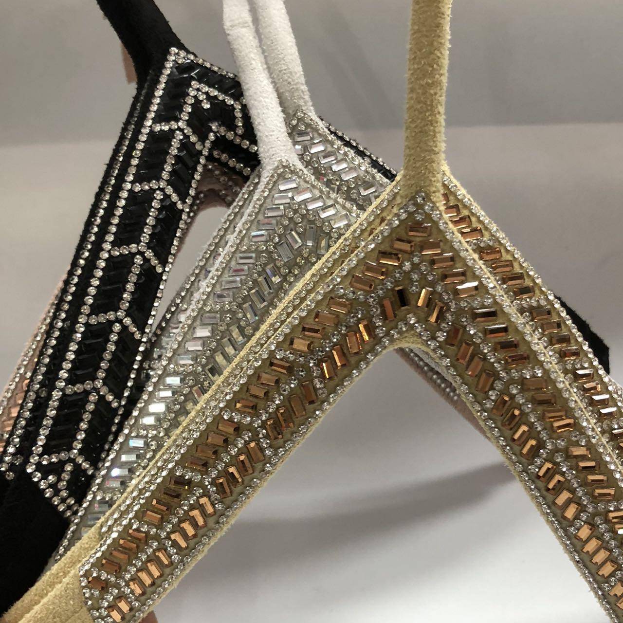 Women's Multi-color Sandals with Thermosetting Glass Rhinestone Upper Factory Wholesale Shoe Upper Accessories - Image 5