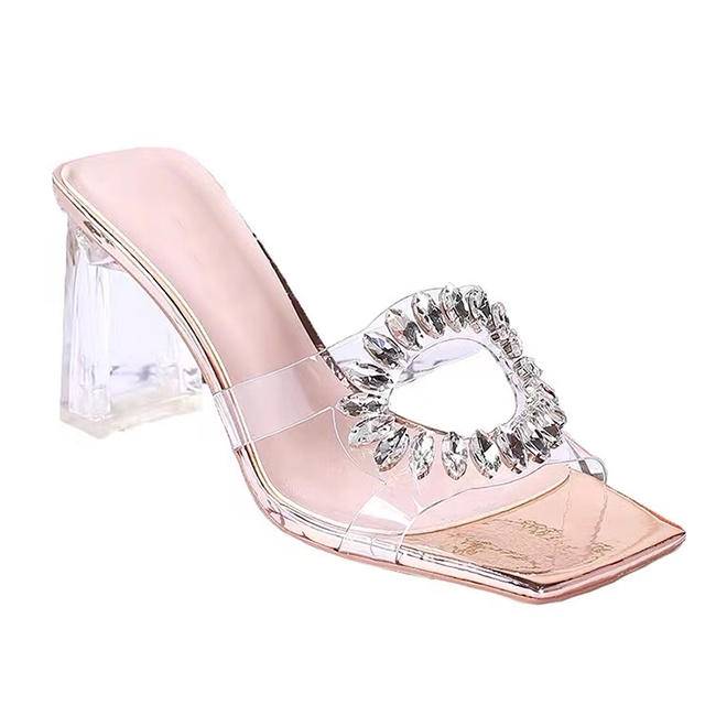 Wear-resistant Shoe Upper Diamond Slipper Head Sandal Decoration Rhinestone Glass Upper Transparent TPU High Heel Accessories - Image 6