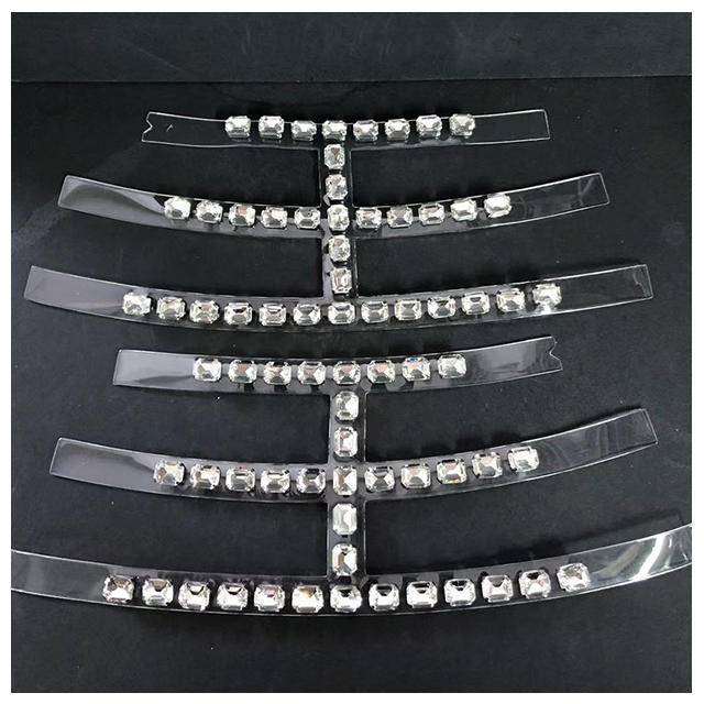 Hot Selling Crystal Diy Diamond Shoes Upper Lady Sandals Trimming Welt Ornament TPU Rhinestone Shoes Upper - Image 5