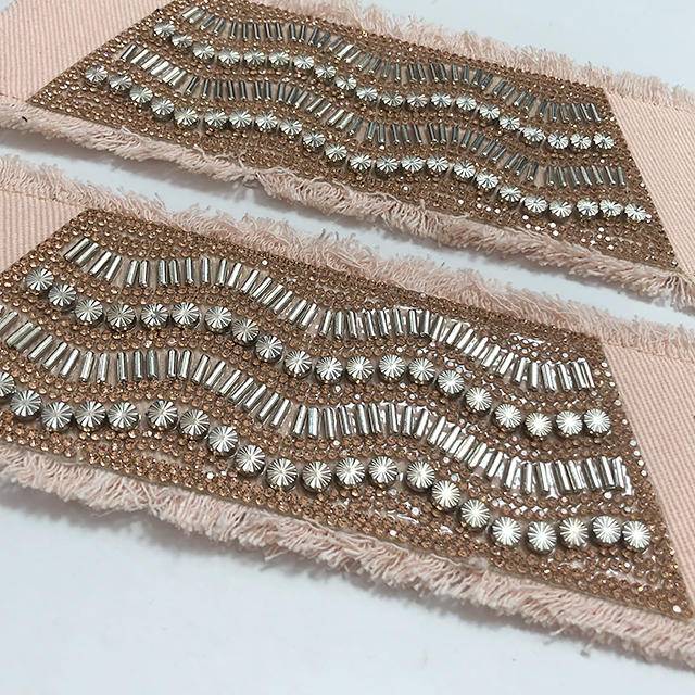 Semi-Finished Rhinestone Vamp Shoe Uppers Women's Sandals Slippers Upper Accessories with Toe Trim Strip - Image 3