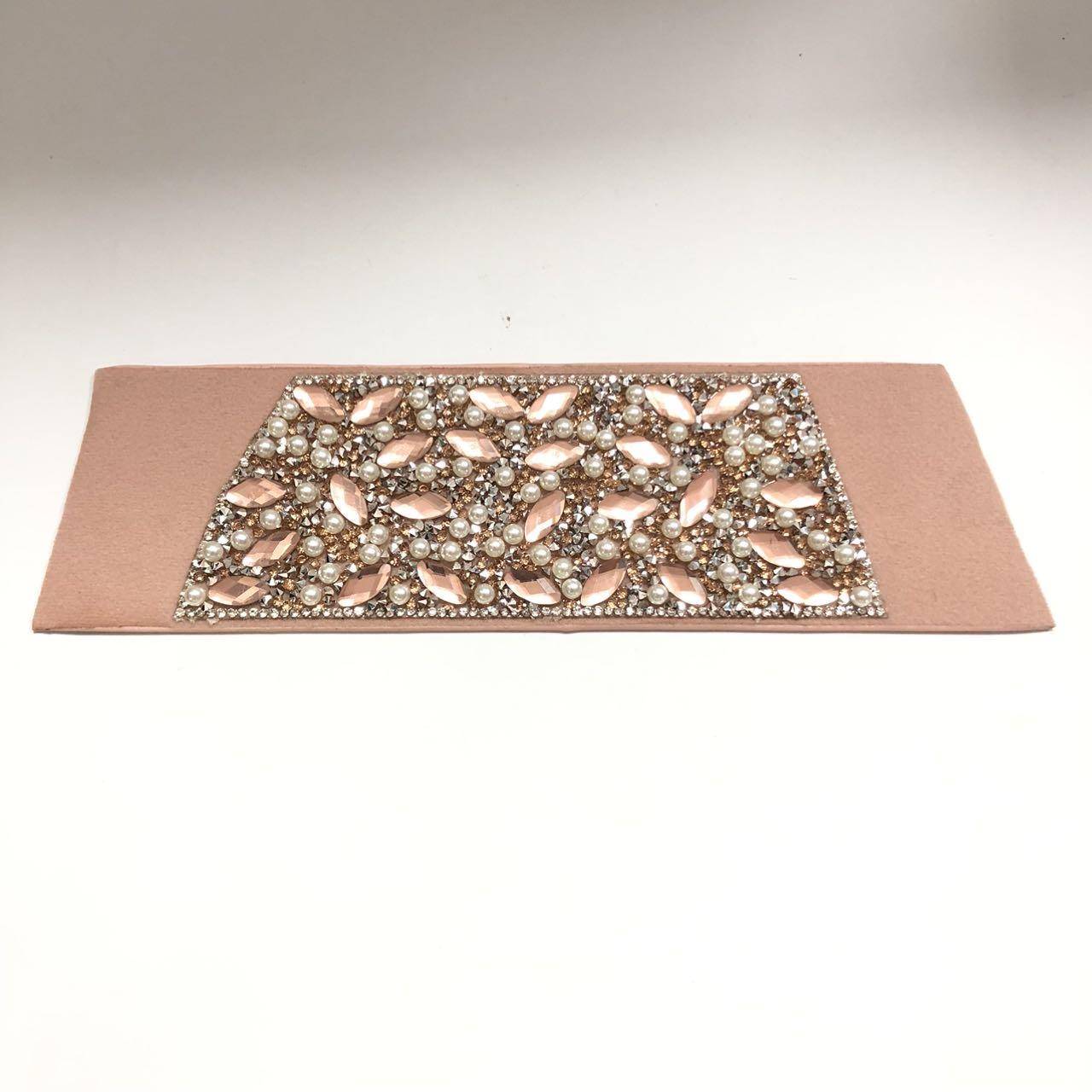 Factory Wholesale High Quality Bling Rhinestone Strap Accessories Rhinestone Sandal Upper for Lady - Image 2