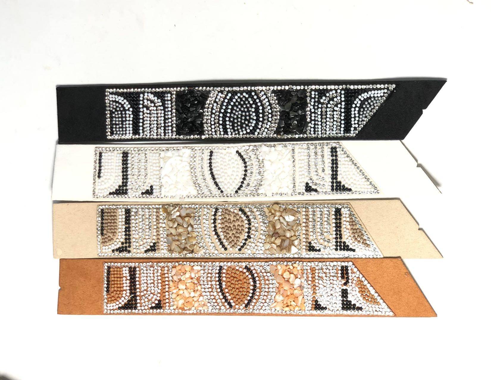 New Trendy Ethnic Style Multi-Element Rhinestone Bead Cold Slippers Semi-Finished Shoe Uppers with Stylish Decoration