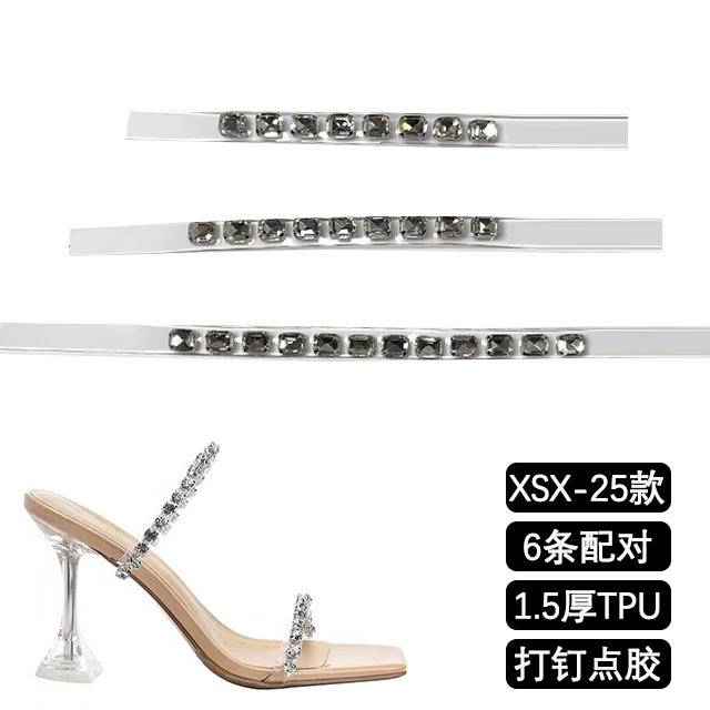 Women's Sandals Slippers Shoe Uppers Glass Sparkling Diamond Rhinestone Hot Stamping