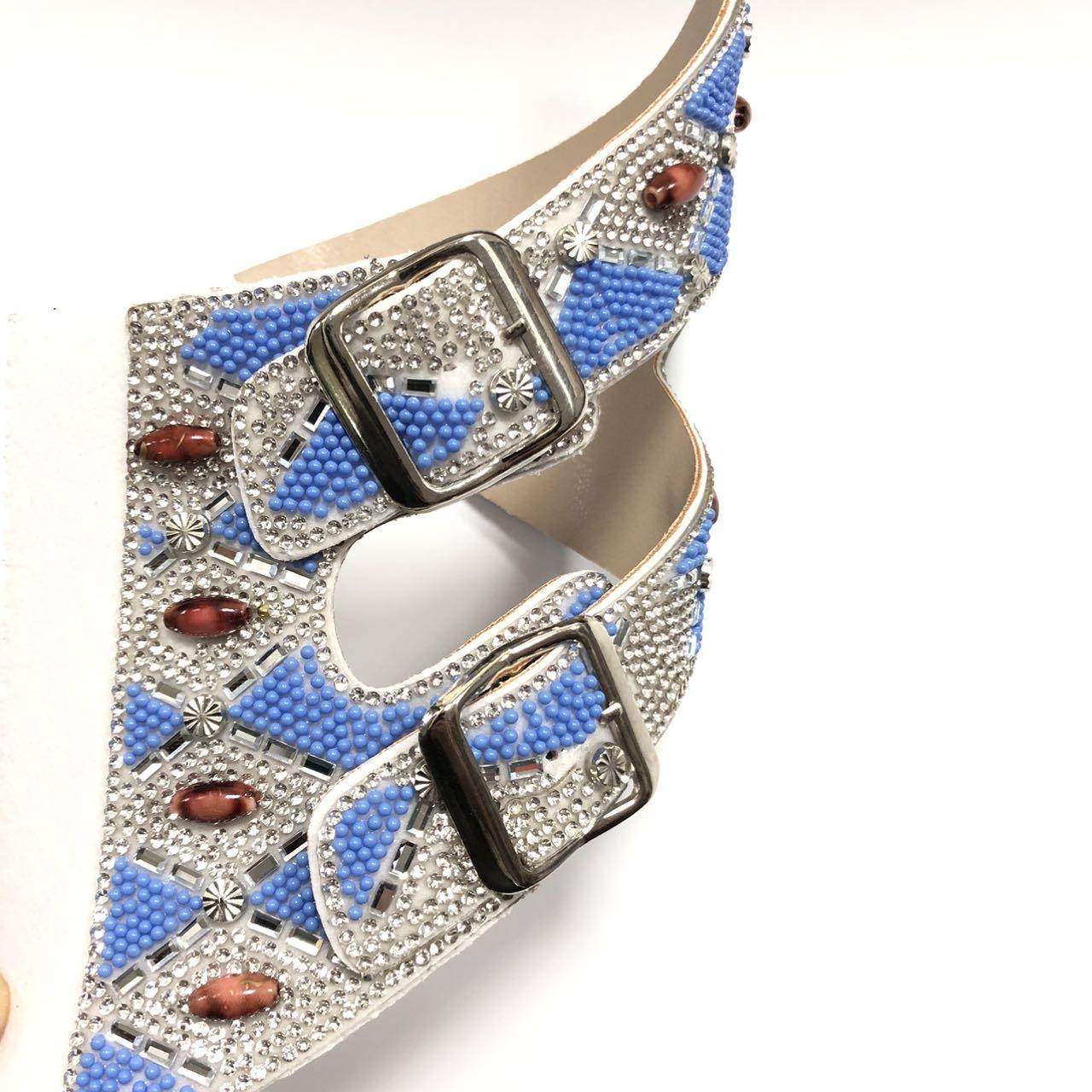 Fashion Bling Semi Finished Shoe Uppers Shoe Uppers Material Glass Rhinestone Diamond Decorative Upper - Image 6