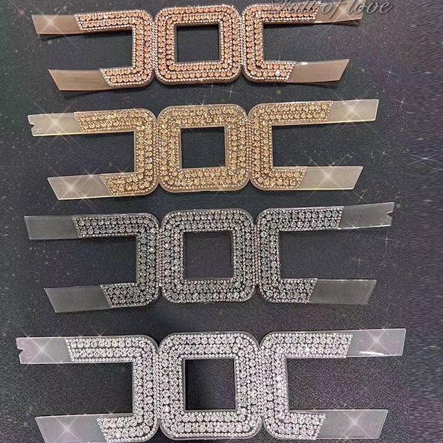 New Arrivals Rhinestone Shoes Upper Trimming Welt Ornament Vamp for Shoes Upper Lady Sandals