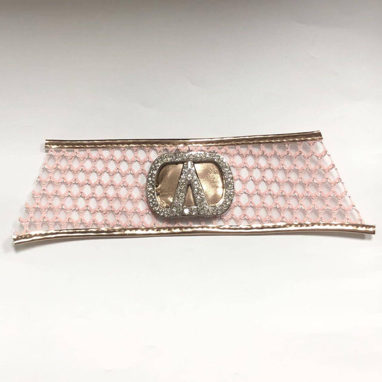 Fashionable Shining Decoration Rhinestone Sandals Upper Material Slipper Semi Finished Shoe Vamps - Image 3