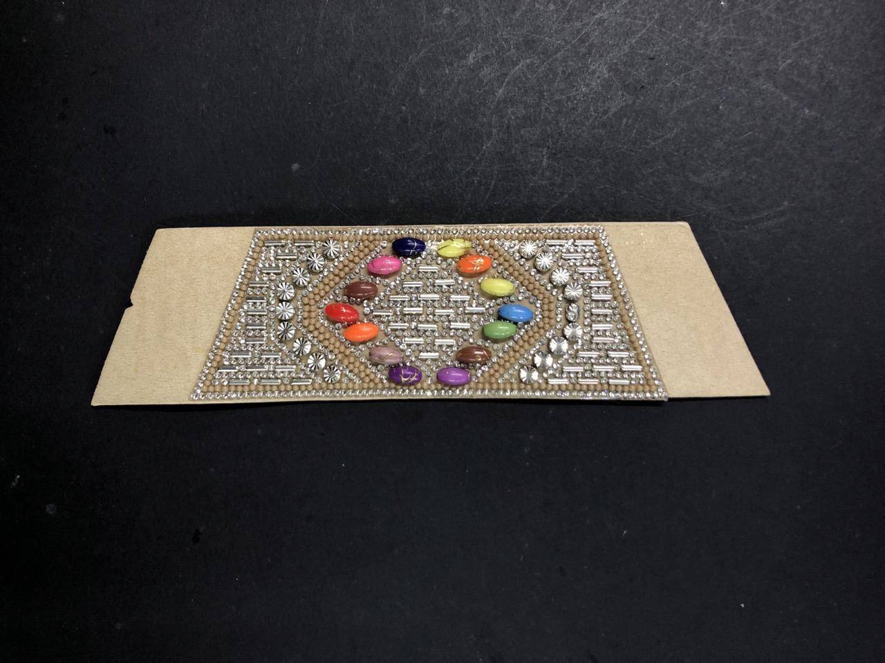 Bohemian ethnic style rhinestone-embellished shoes upper semi-finished one-strap sandals with rhinestone beads