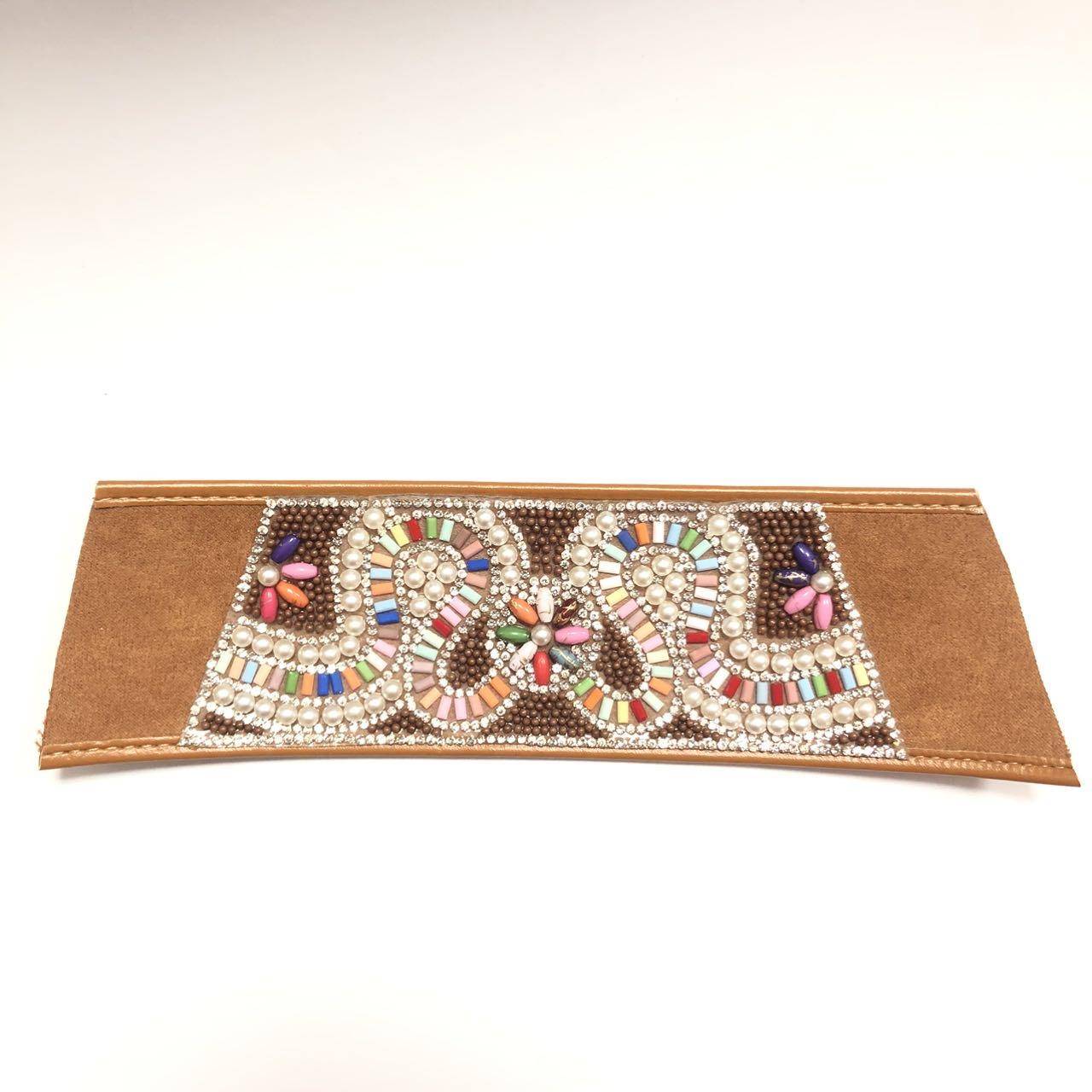 Sandals with Hot Stamping and Diamond Inlaid Upper Semi-finished Ethnic Style Wholesale - Image 5