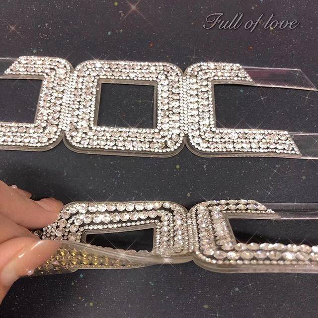 New Arrivals Rhinestone Shoes Upper Trimming Welt Ornament Vamp for Shoes Upper Lady Sandals - Image 6