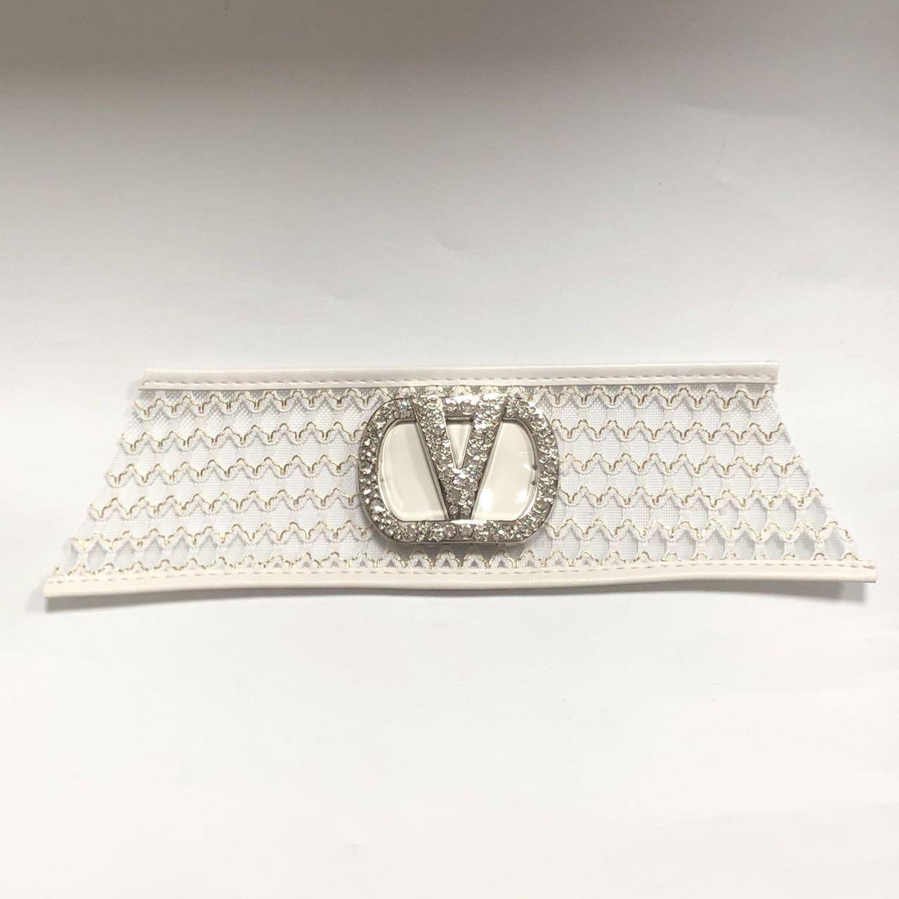 Fashionable Shining Decoration Rhinestone Sandals Upper Material Slipper Semi Finished Shoe Vamps - Image 2