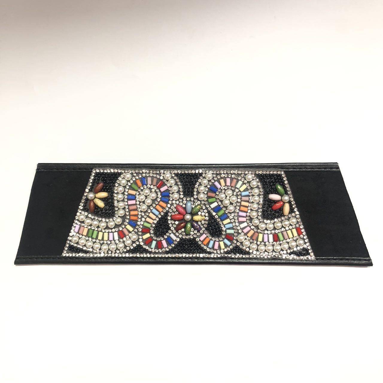 Sandals with Hot Stamping and Diamond Inlaid Upper Semi-finished Ethnic Style Wholesale - Image 4
