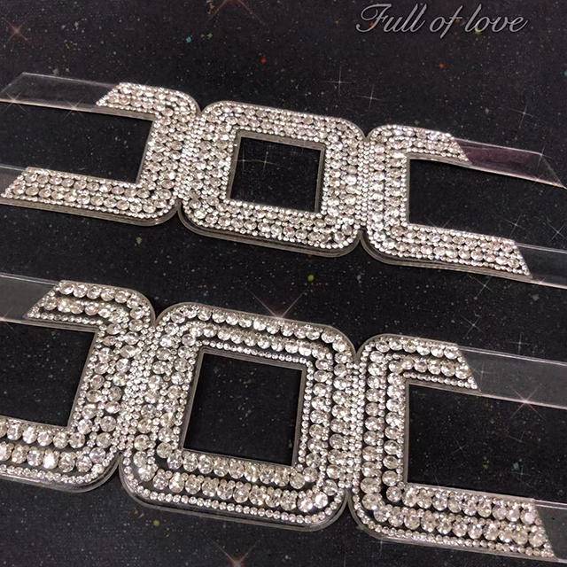 New Arrivals Rhinestone Shoes Upper Trimming Welt Ornament Vamp for Shoes Upper Lady Sandals - Image 5